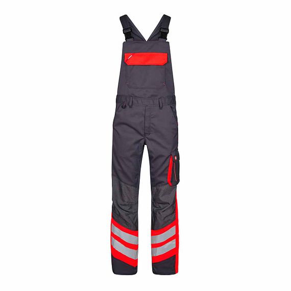 Cargo Latzhose Grau/Rot lange Schrittlänge