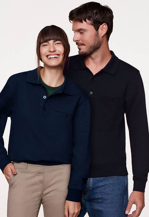 Pocket-Polo-Sweatshirt