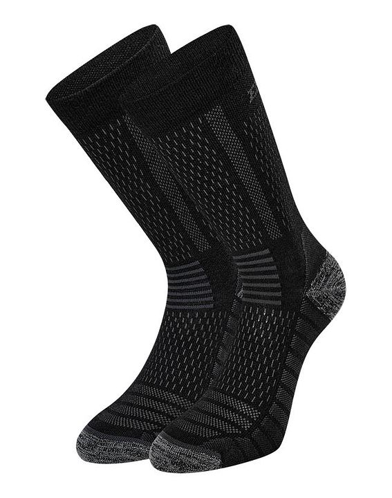 Chaussettes en laine mrinos Schwarz/Anthrazitgrau