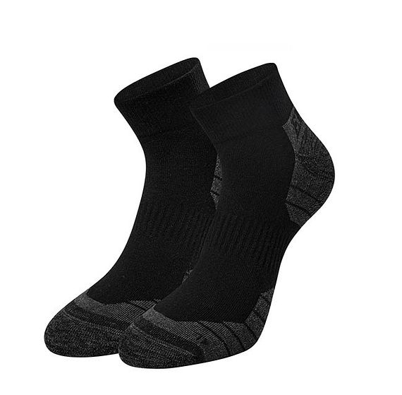 Chaussettes de travail courtes Black/Dark Grey Melange