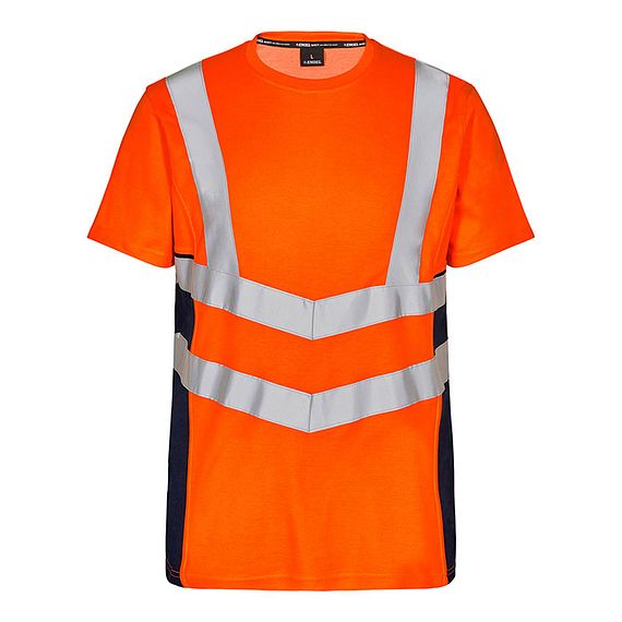 ENGEL T-Shirt S/S Orange/Blue Ink