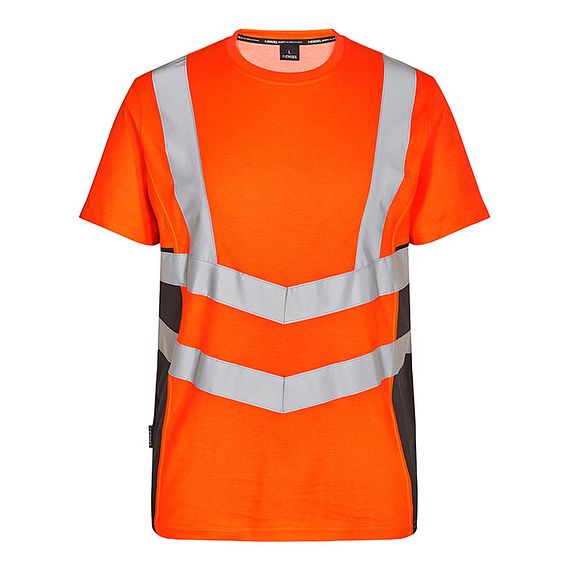 ENGEL T-Shirt S/S Orange/Anthrazit Grau