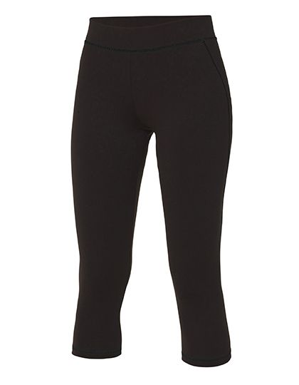 Damen Capri 3/4 Hose Jet Black